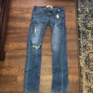 Hollister Ripped Blue Denim Jeans